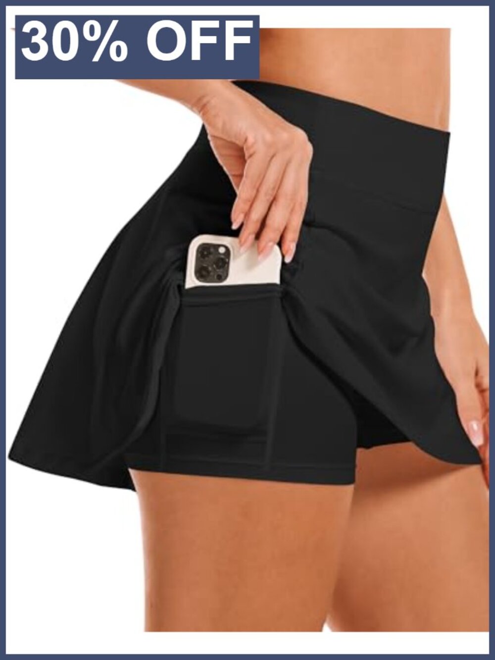 Women's High Waisted Tennis Golf Skort with Pockets Built-in Shorts